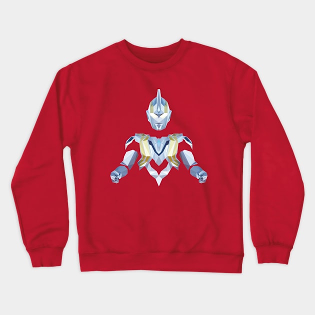 Ultraman Trigger Strong Type (Low Poly Art) Crewneck Sweatshirt by The Toku Verse